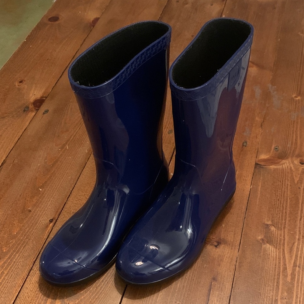 UGG Dark Blue Rain Boots - like NEW - Picture 3 of 5